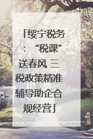 绥宁税务：“税课”送春风 三税政策精准辅导助企合规经营